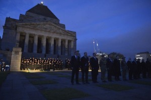 RMP Choir performing the ANZAC Day Dawn Service, Shrine of Remembrance